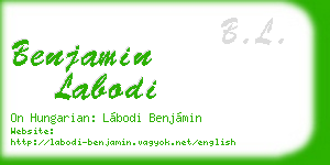 benjamin labodi business card