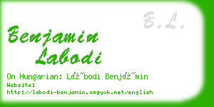 benjamin labodi business card